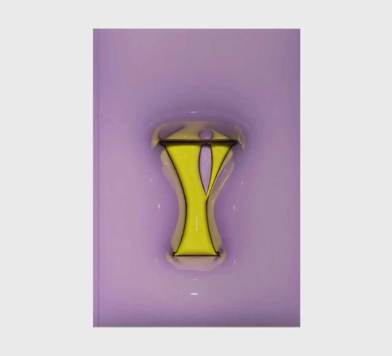 Bubblegum Inflate Initials Y Purple notebook by Malou-Studio