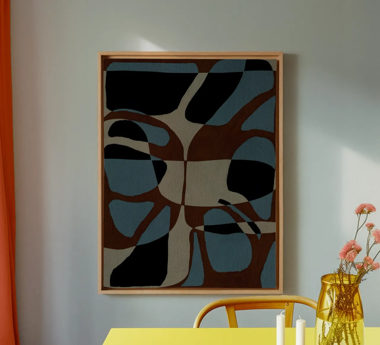 Contour - 4 tela con Cornice a cassetta da Shatha Al Dafai