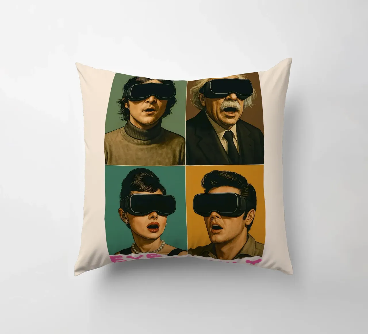 EYES ONLY – Icons in VR decorative cushion by Studio Mooodz