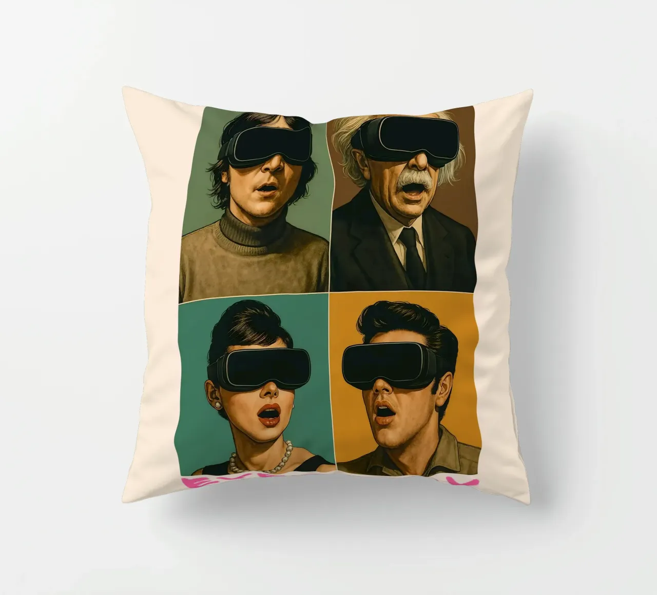 EYES ONLY – Icons in VR decorative cushion by Studio Mooodz