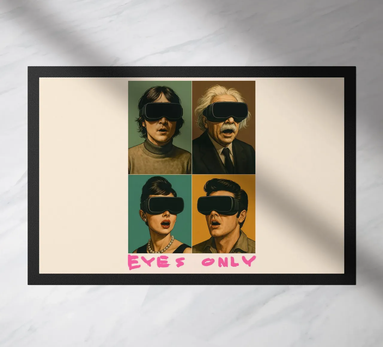 EYES ONLY – Icons in VR Fußmatte von Studio Mooodz