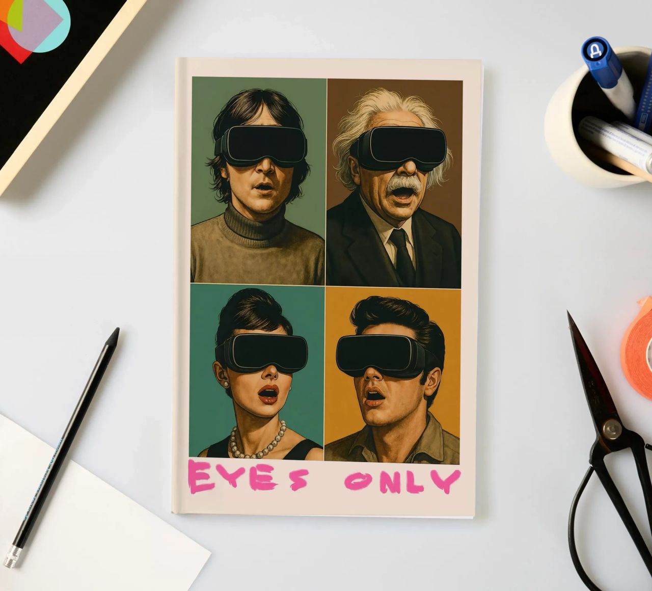 EYES ONLY – Icons in VR notebook by Studio Mooodz