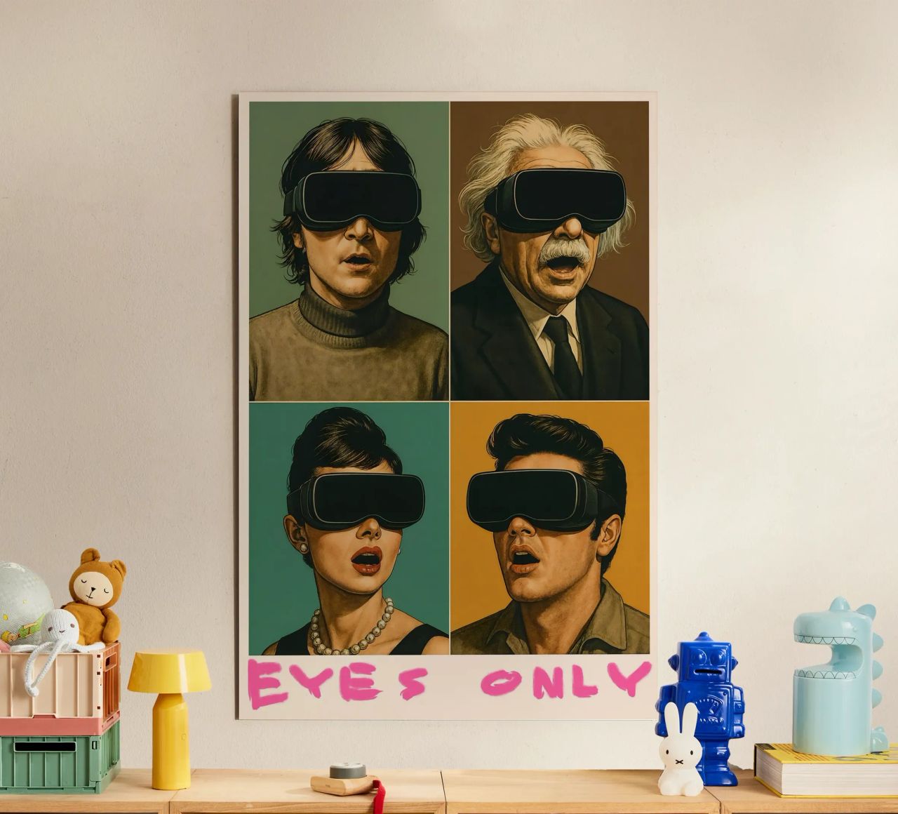 EYES ONLY – Icons in VR alluminio dibond da Studio Mooodz