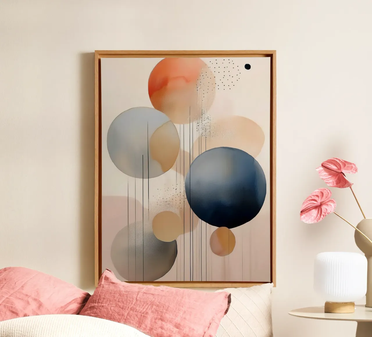 Abstract Shapes #2 tela con Cornice a cassetta da Hightown Design