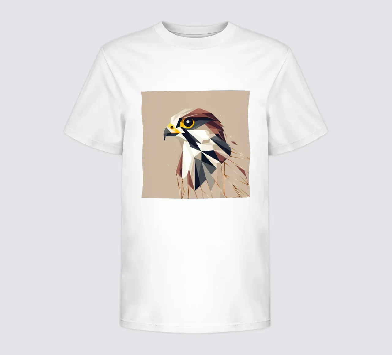 Geometric falcon - elegance and precision kids t-shirt by namosh