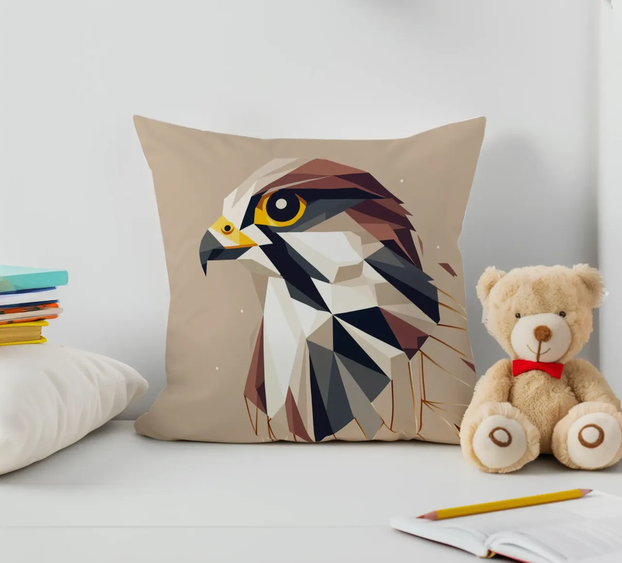 Falco geometrico - eleganza e precisione cuscino da namosh