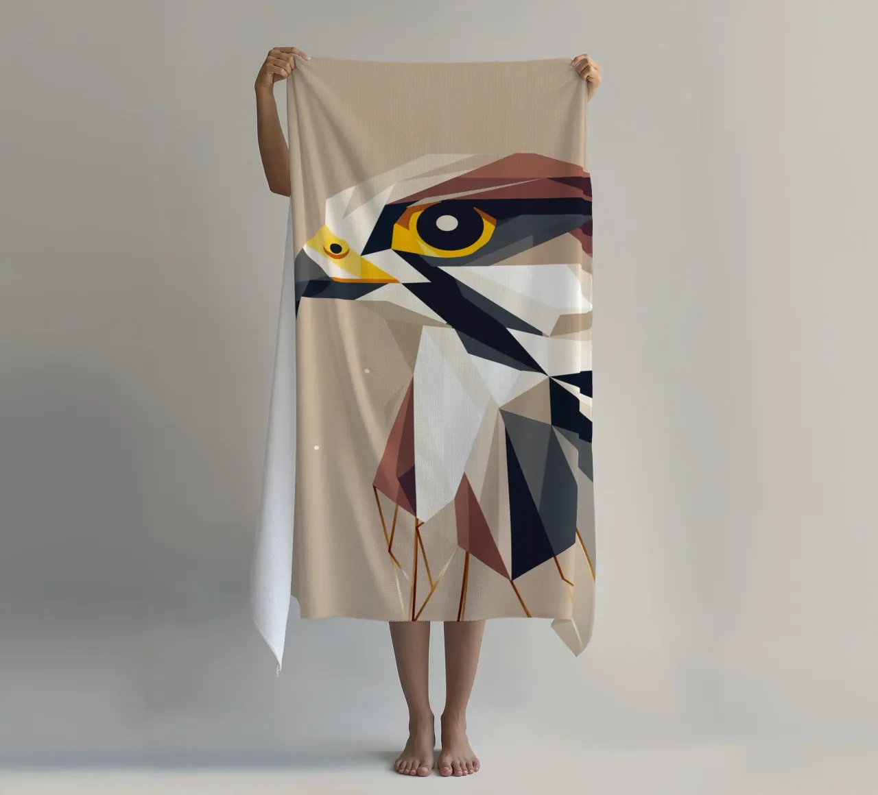 Falco geometrico - eleganza e precisione telo mare da namosh