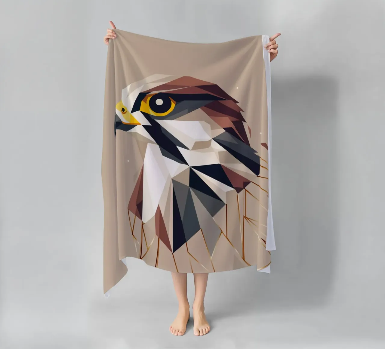 Falco geometrico - eleganza e precisione telo mare da namosh