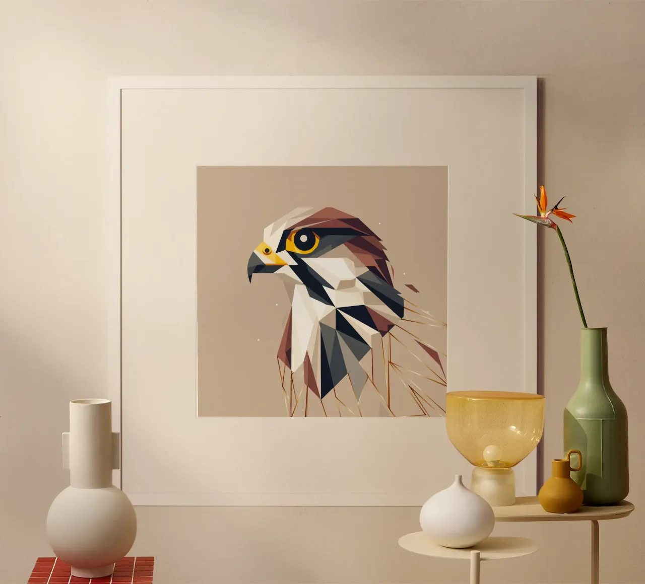 Falco geometrico - eleganza e precisione poster da namosh