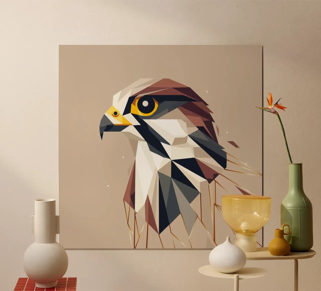 Falco geometrico - eleganza e precisione poster da namosh