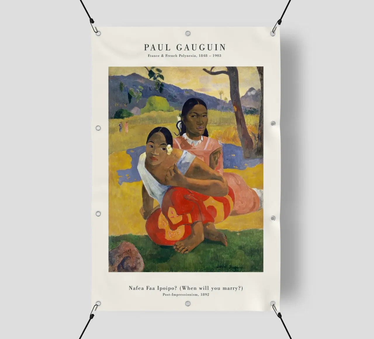 Paul Gauguin - Nafea Faa Ipoipo Quando ti sposerai telo in pvc da Old Masters