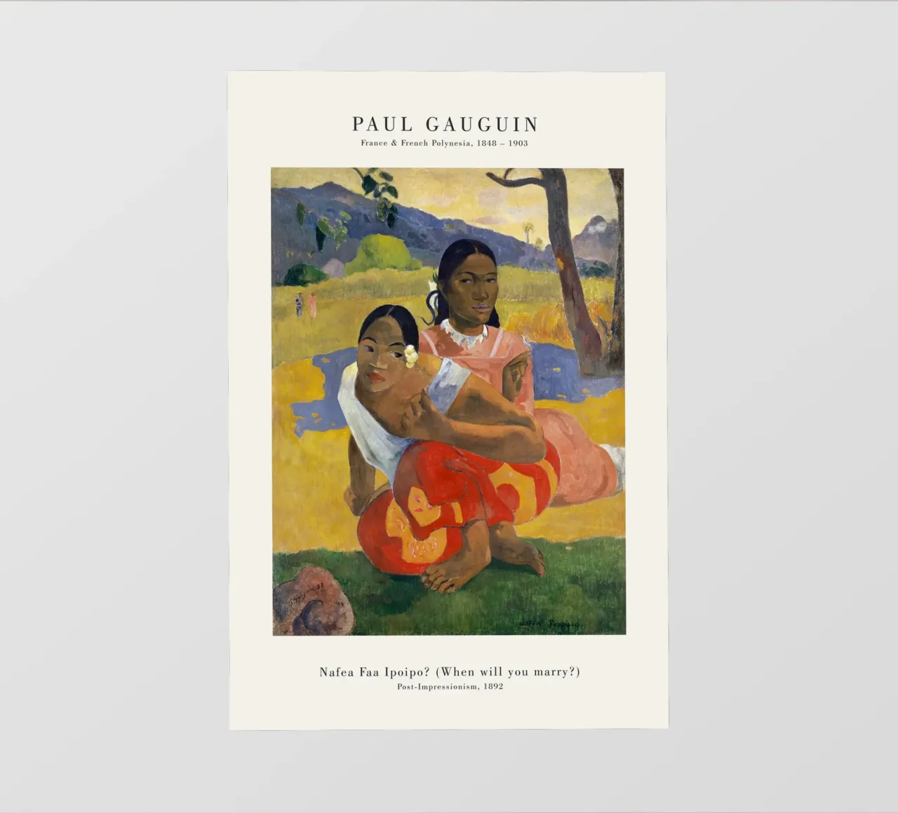 Paul Gauguin - Nafea Faa Ipoipo Quando ti sposerai telo in pvc da Old Masters
