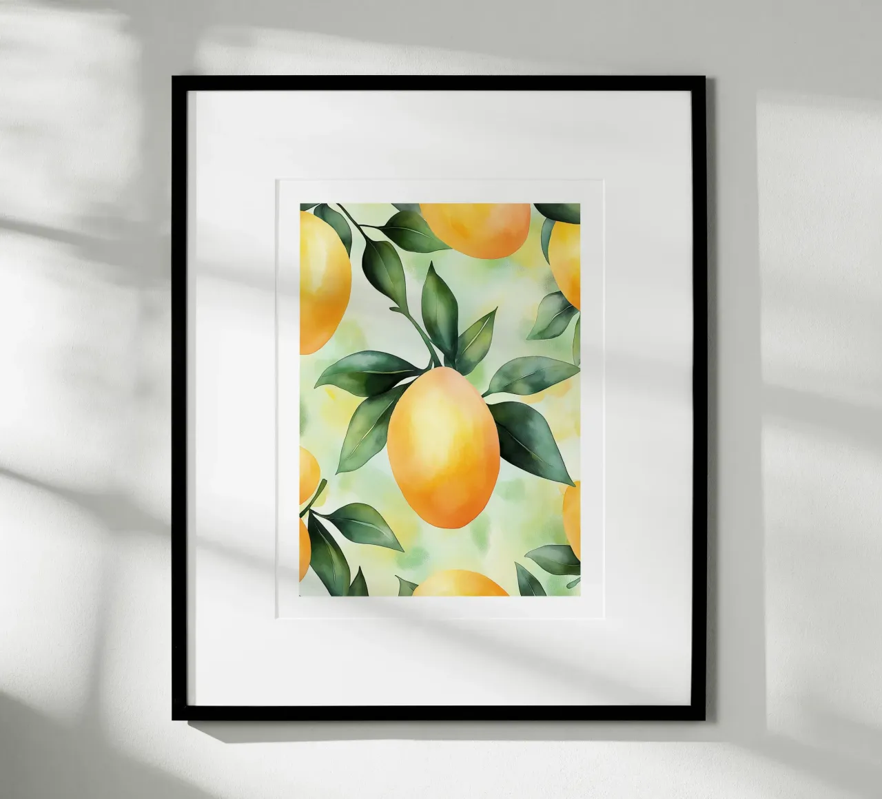 Watercolour illustration of mangoes hahnemühle by Spice & Style
