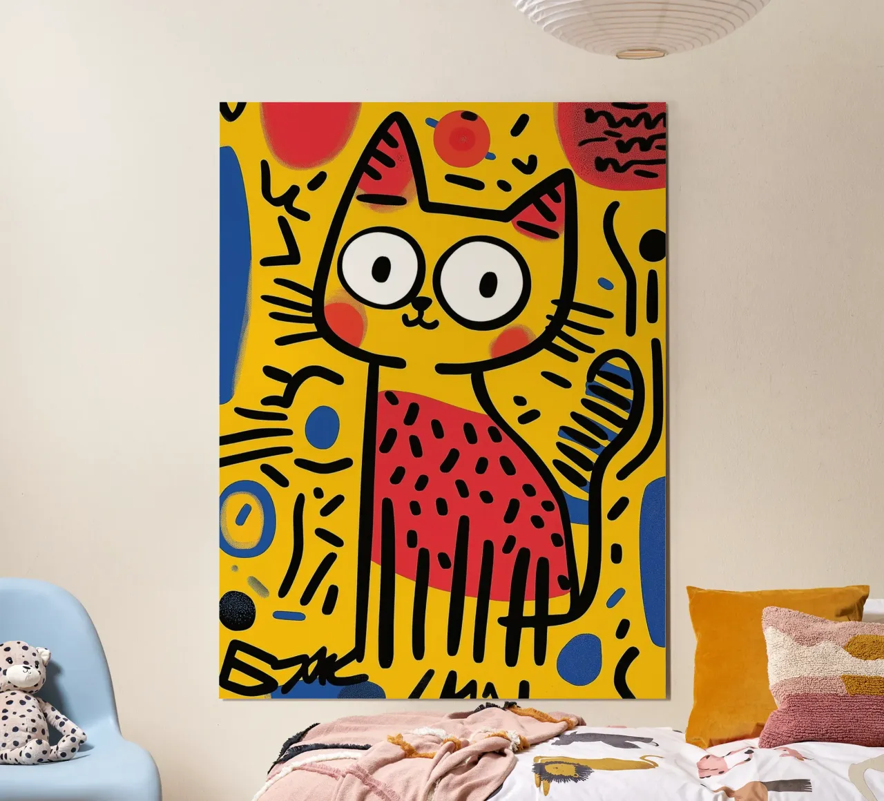 Cartoon Cat poster with plastic frame by Art Center