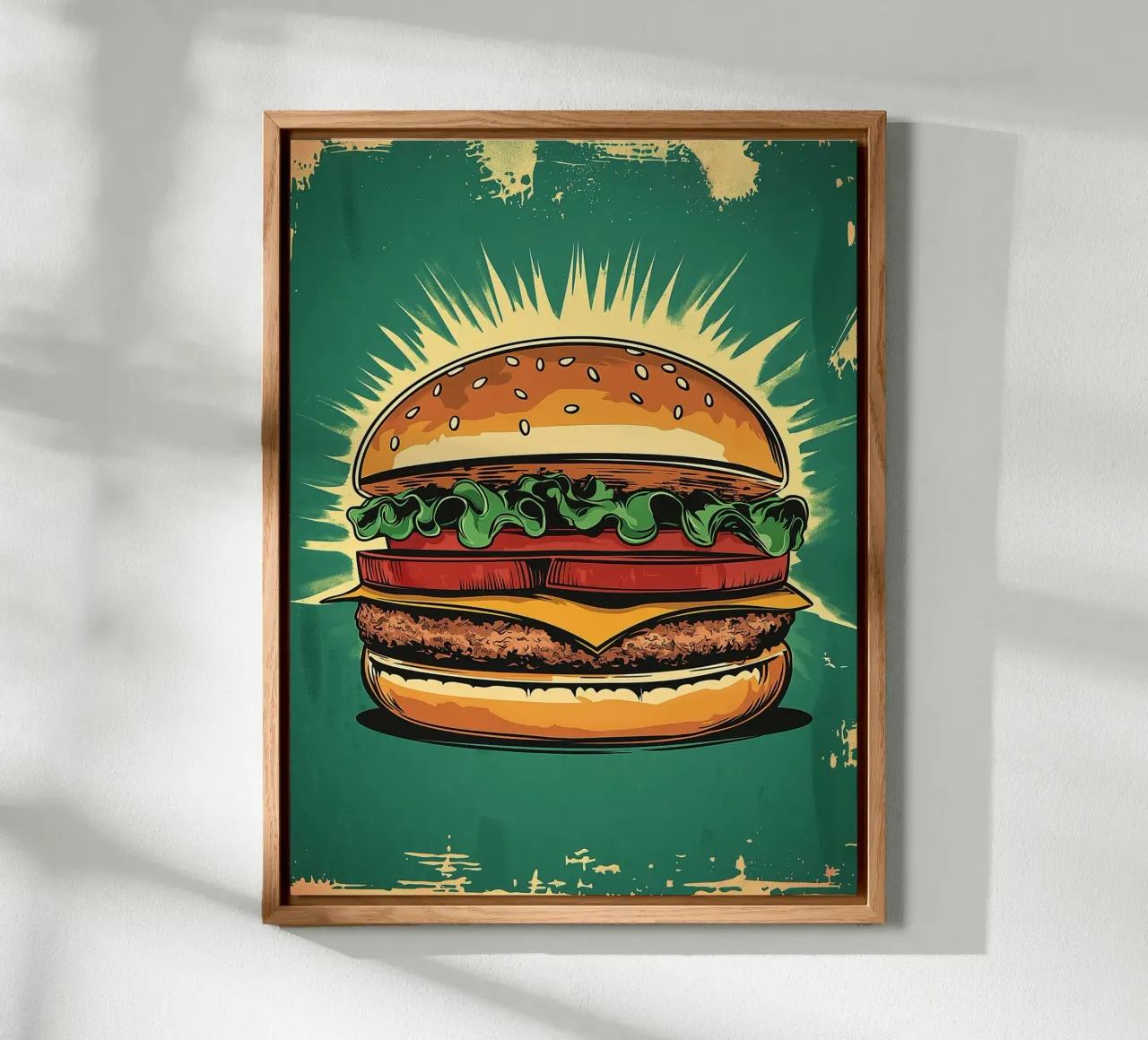 Hamburger appetitoso alluminio dibond da Spice & Style
