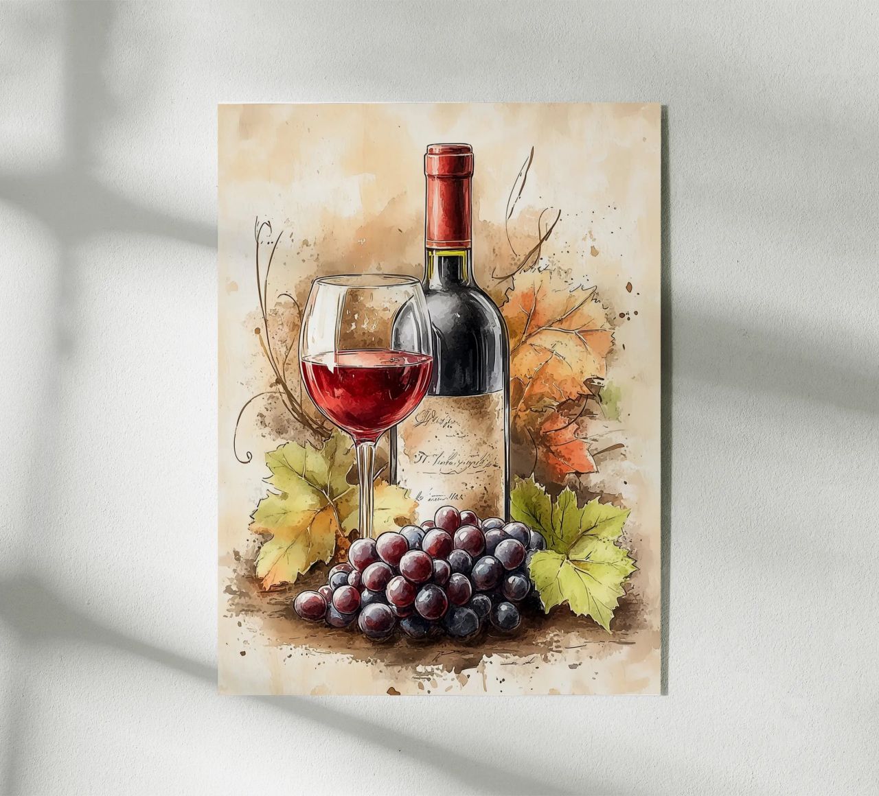 Vino e uva d'autunno plexiglass da Spice & Style