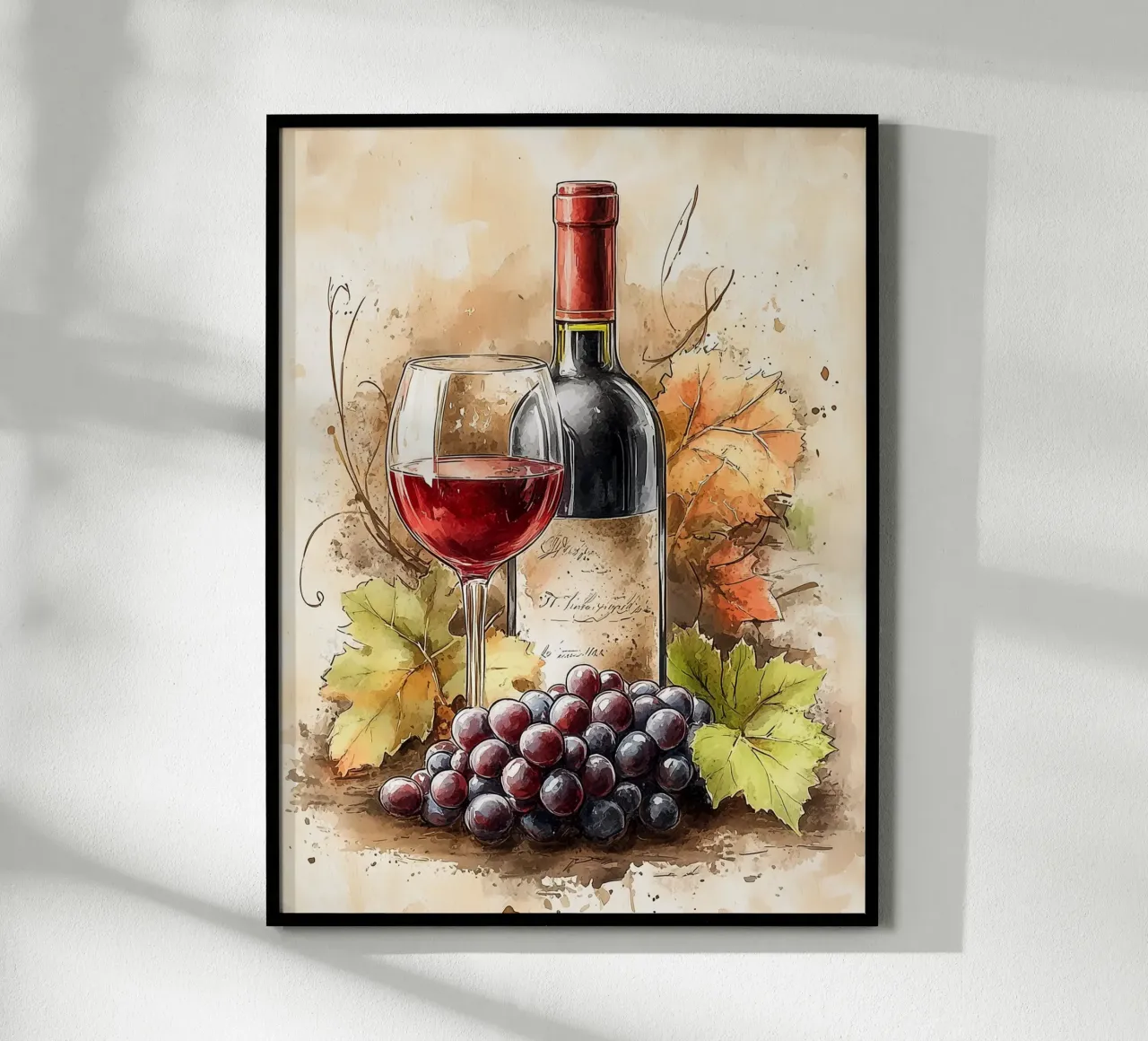 Vino y uvas de otoño hahnemühle de Spice & Style
