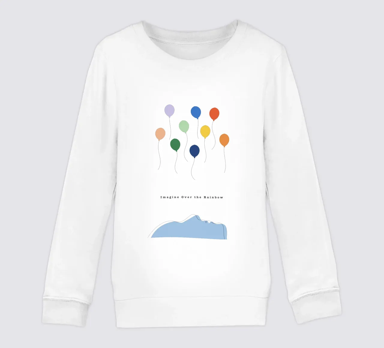 Immaginare oltre l'arcobaleno felpa bambino da natural neutral