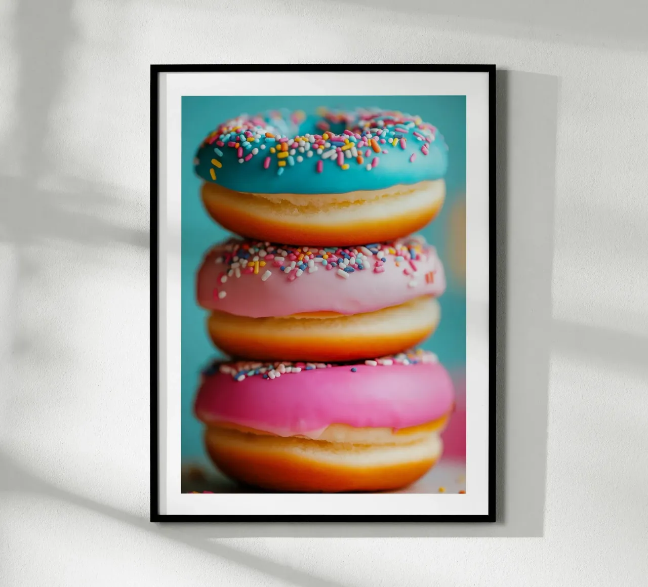 Ciambelle gourmet e colorate poster con telaio in plastica da Spice & Style