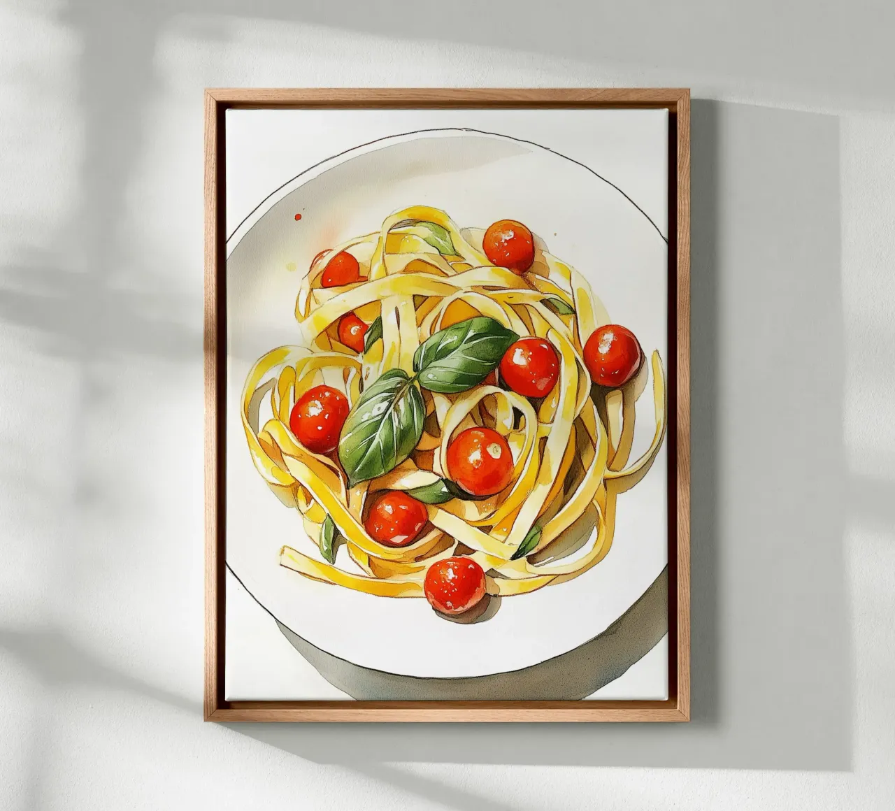 Fresh Pasta with Tomato and Basil canvas by Spice & Style