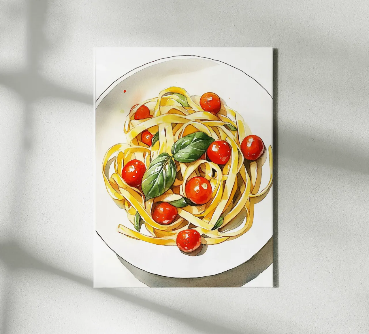Fresh Pasta with Tomato and Basil canvas by Spice & Style