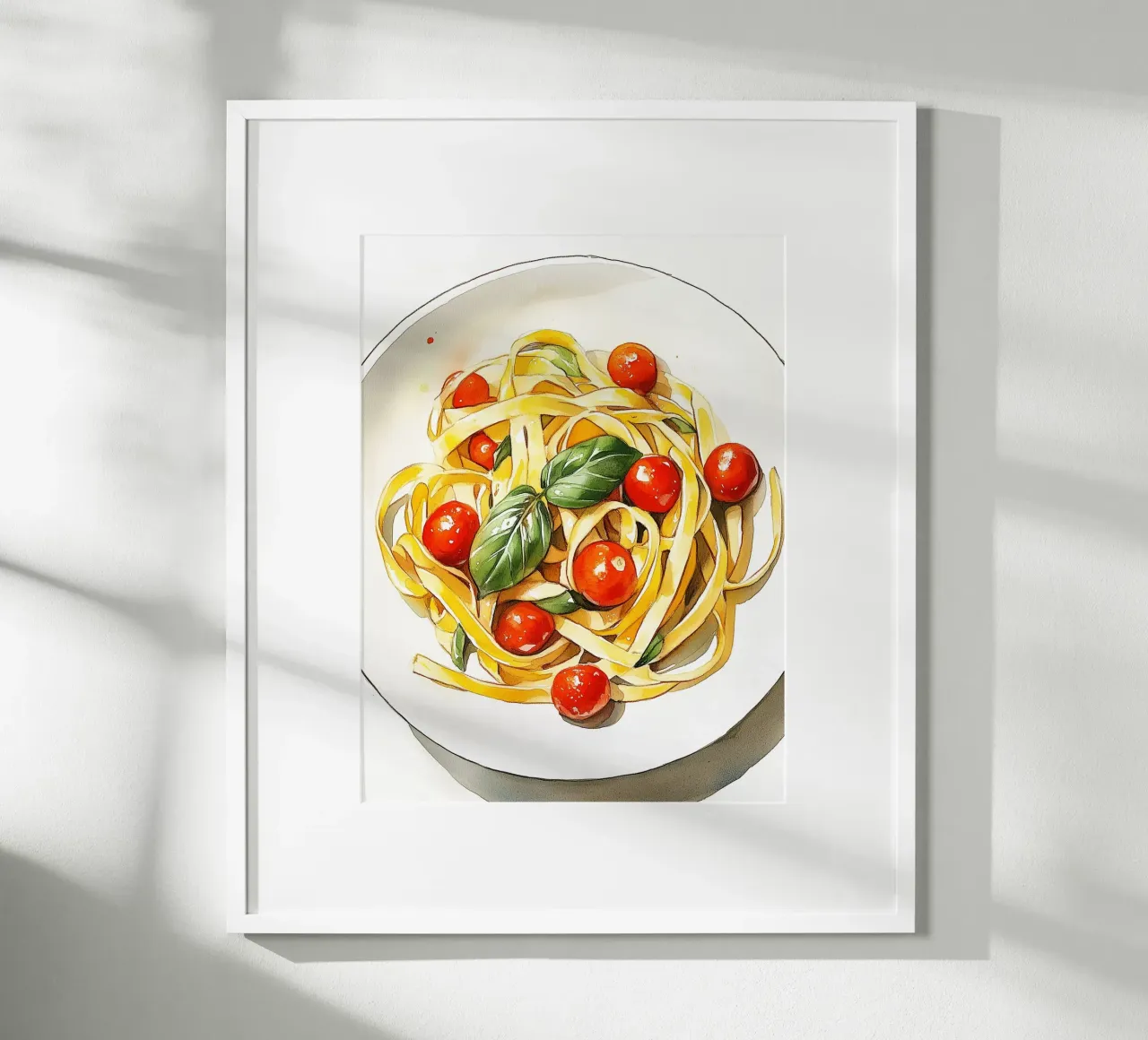Pasta fresca con pomodoro e basilico carta hahnemühle da Spice & Style