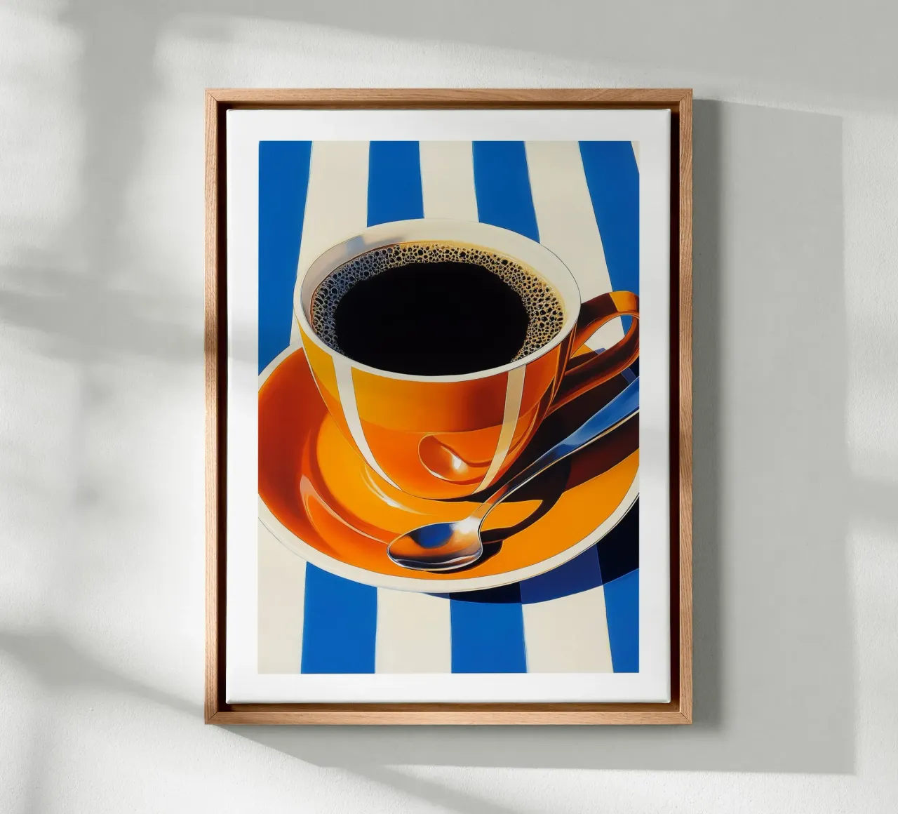 Tazza da caffè moderna tela con Cornice a cassetta da Spice & Style