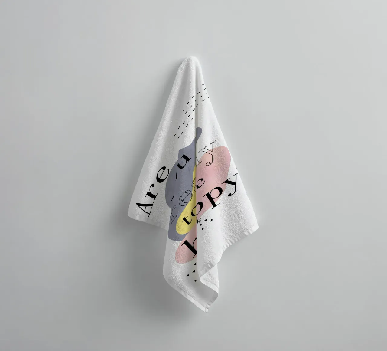 Are you ready to be happy? asciugamano da bagno da natural neutral