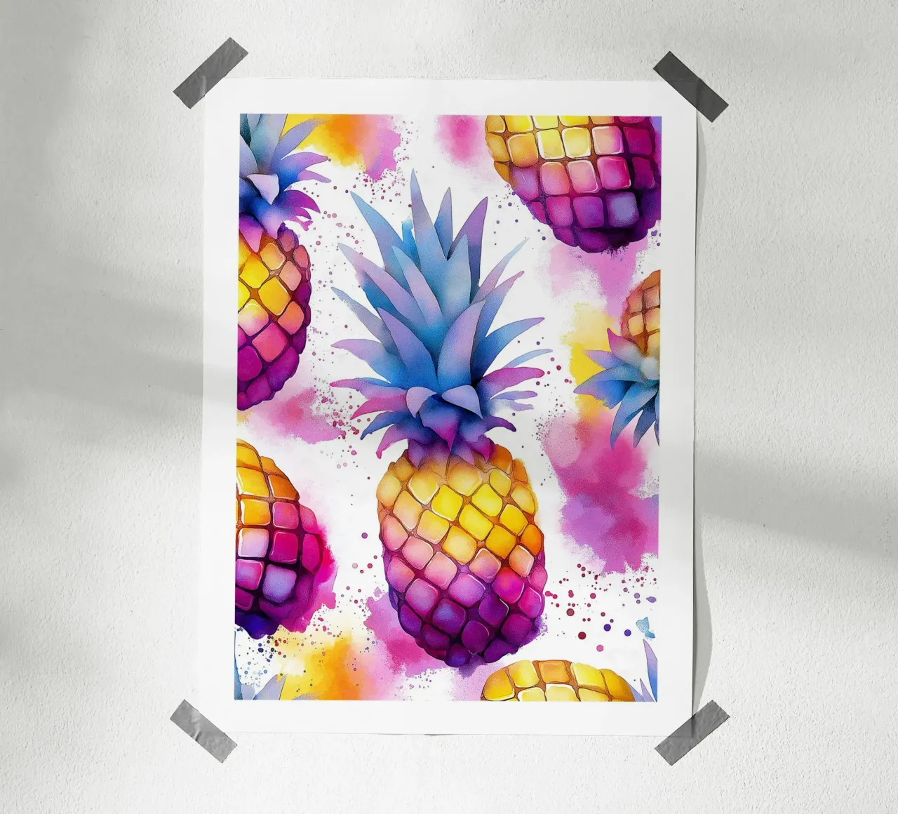 Ananas ad acquerello poster da Spice & Style