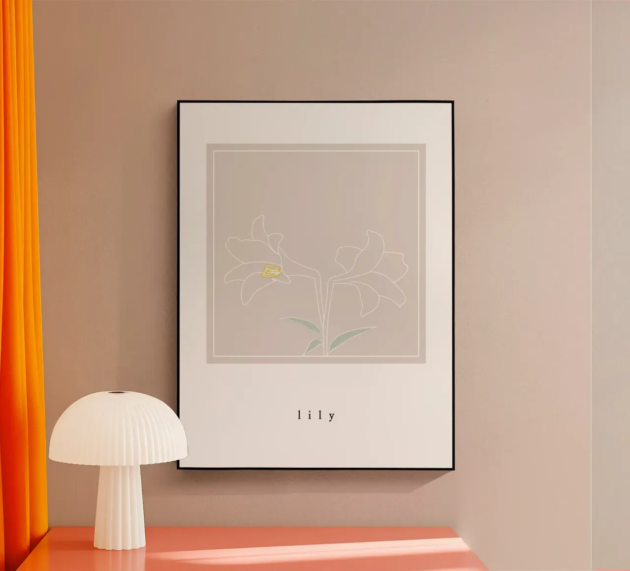 lily flower plexiglass da natural neutral