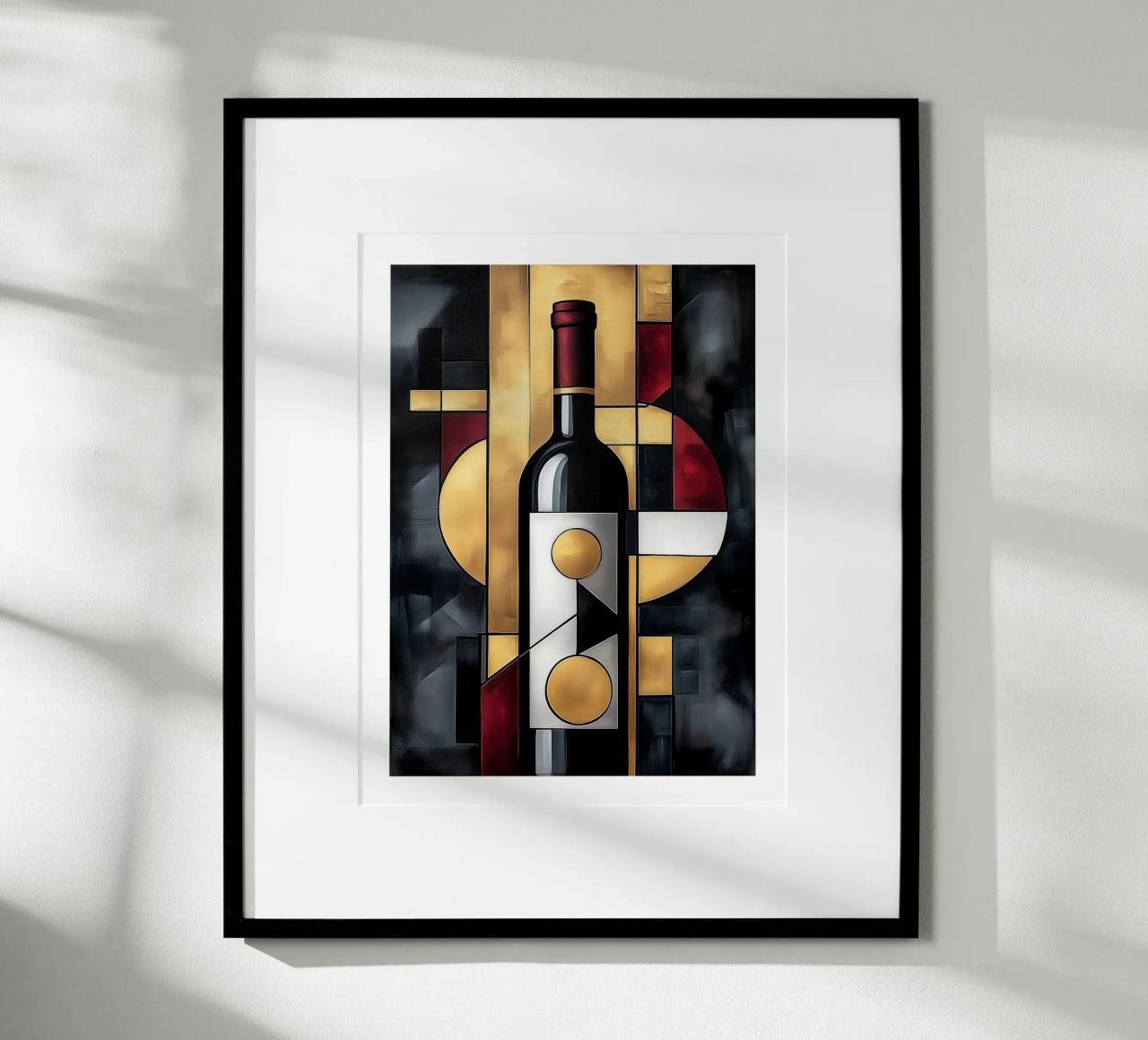 Geometric Abstraction of Wine poster by Spice & Style