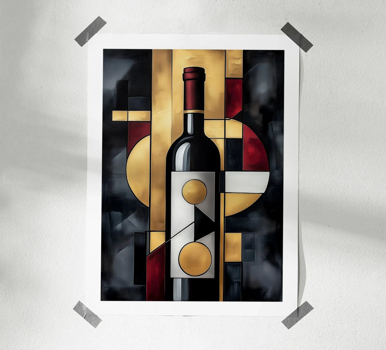 Geometric Abstraction of Wine poster by Spice & Style