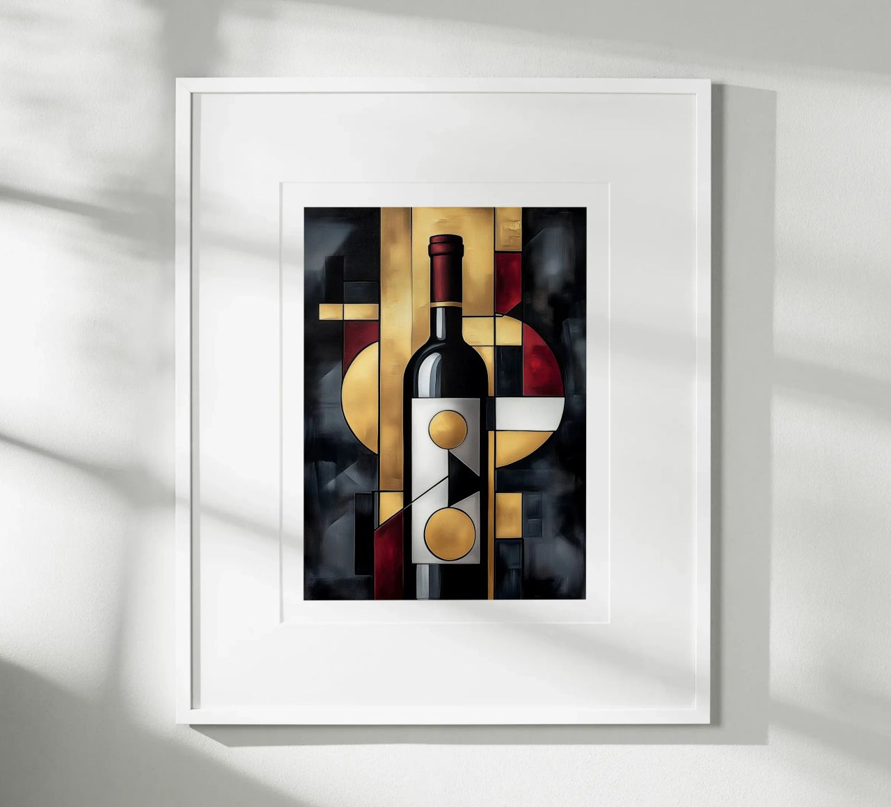 Geometric Abstraction of Wine poster by Spice & Style