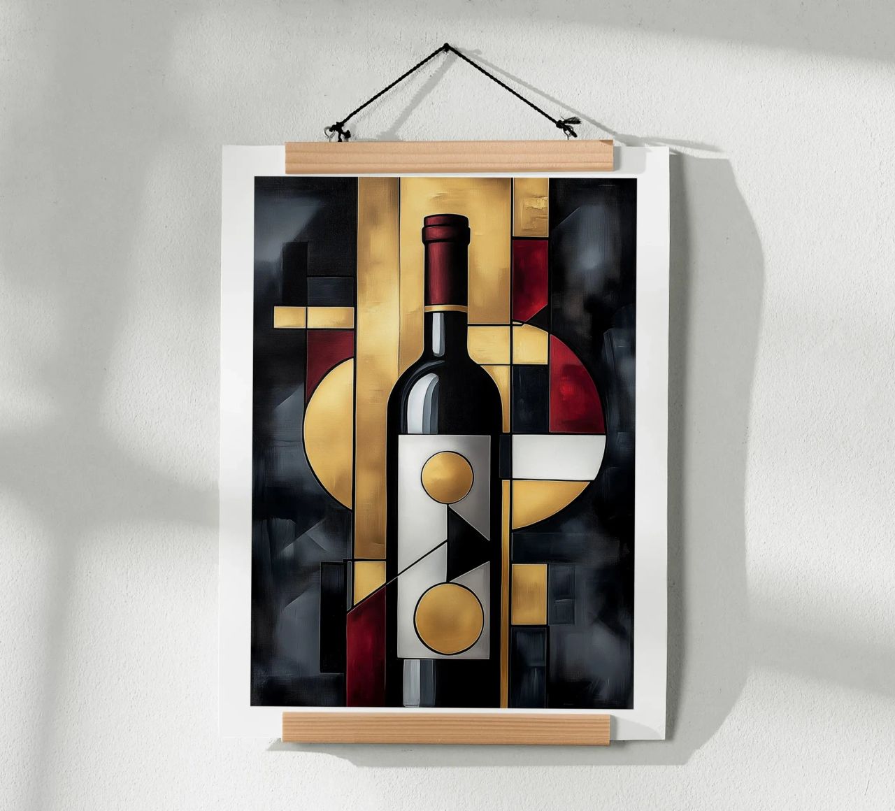 Geometric Abstraction of Wine poster by Spice & Style