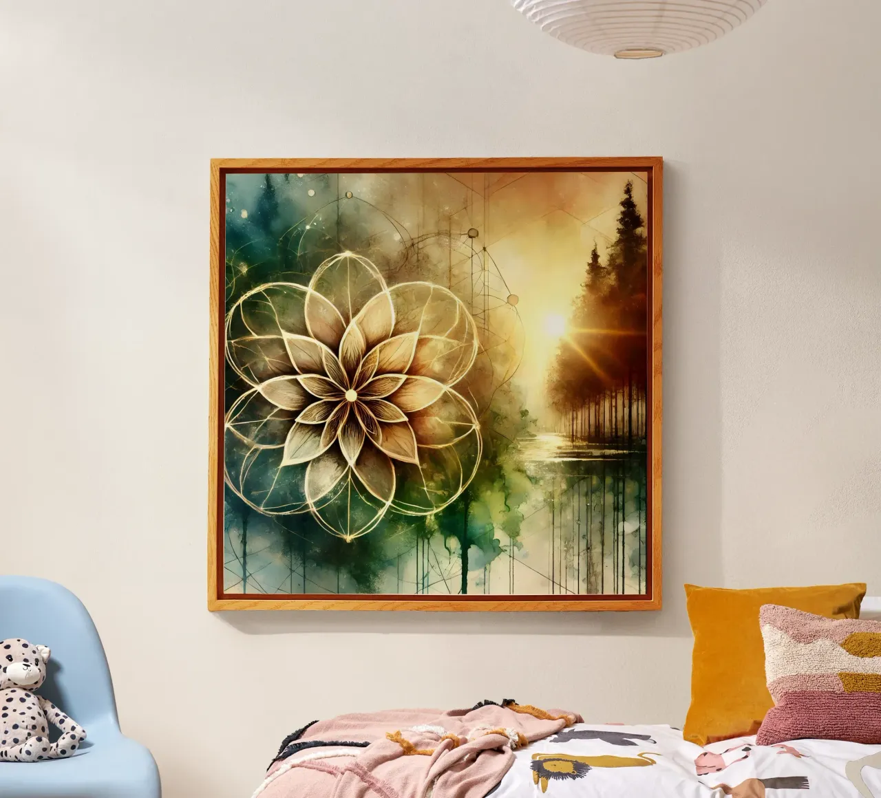 Flower of life - watercolour style acrylic glass by spiritual