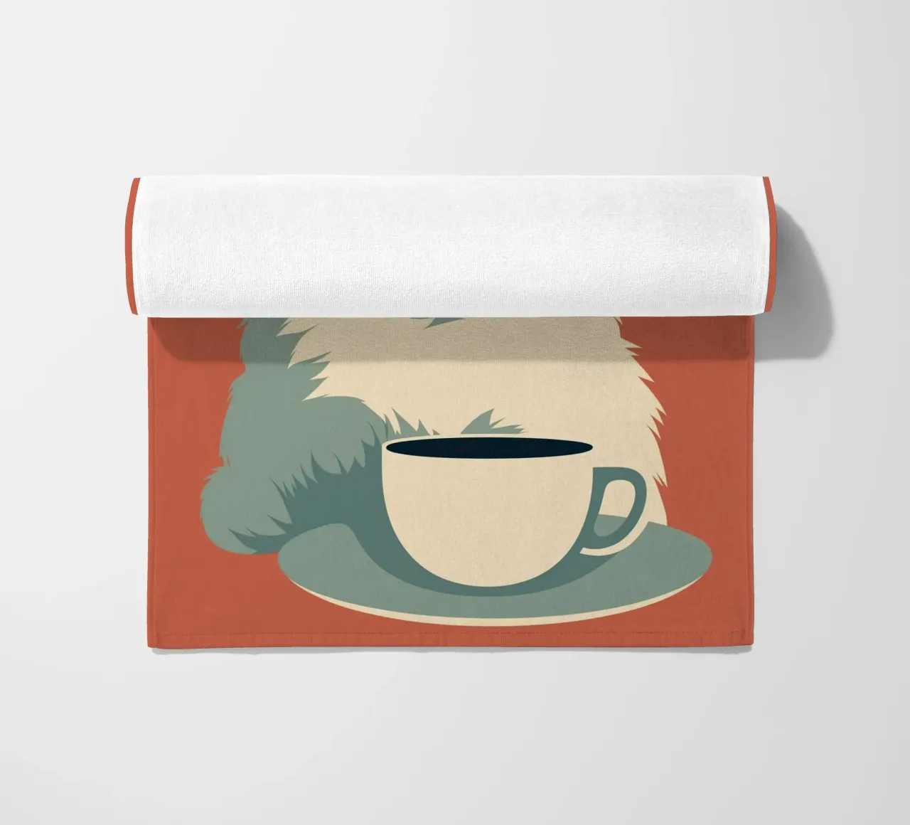 Primo caffè | Gatto prima del primo caffè telo mare da Autofocus