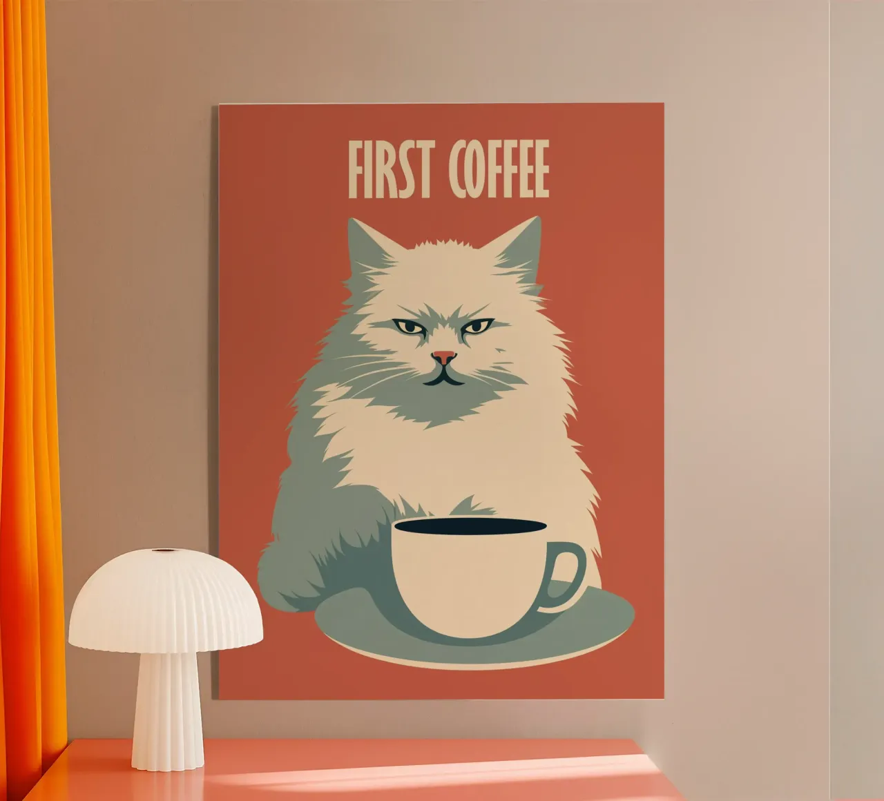 Primo caffè | Gatto prima del primo caffè plexiglass da Autofocus