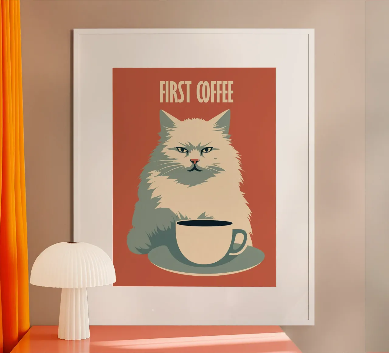 Primo caffè | Gatto prima del primo caffè poster da Autofocus