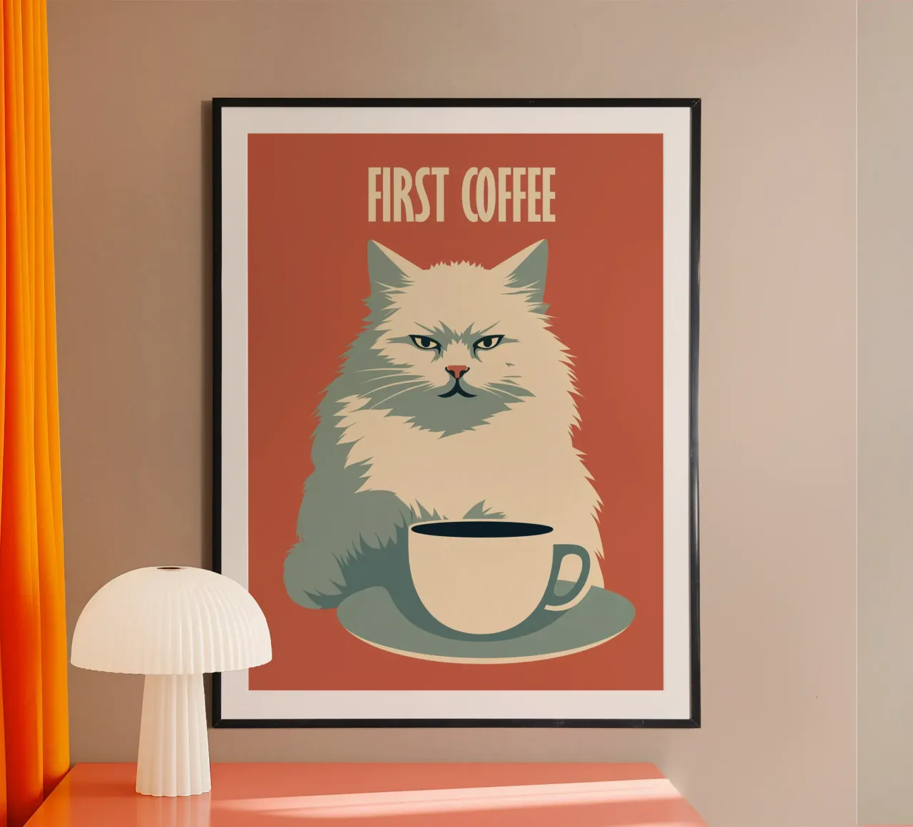 Primo caffè | Gatto prima del primo caffè poster da Autofocus
