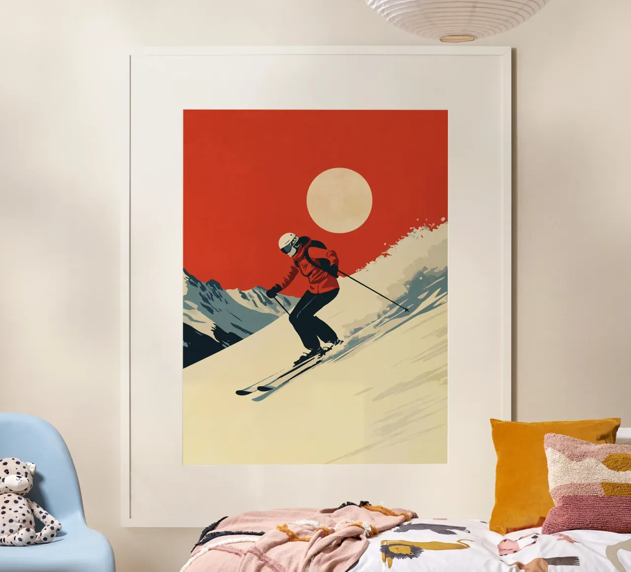 Snow lover poster with aluminum frame by LaylaOzFun