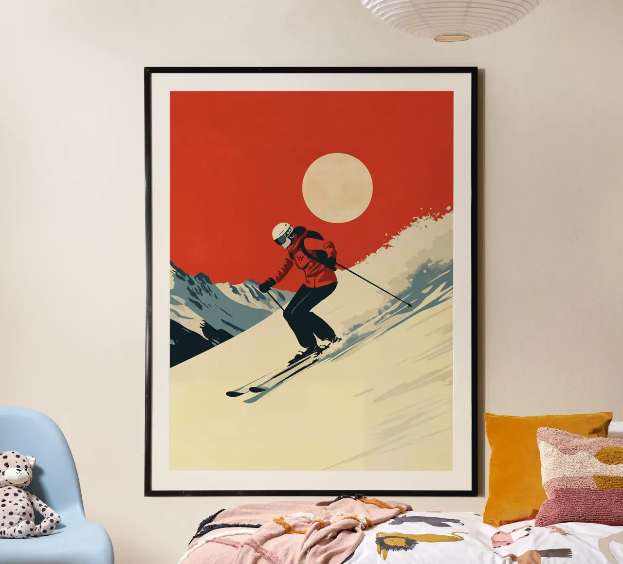 Snow lover poster with aluminum frame by LaylaOzFun