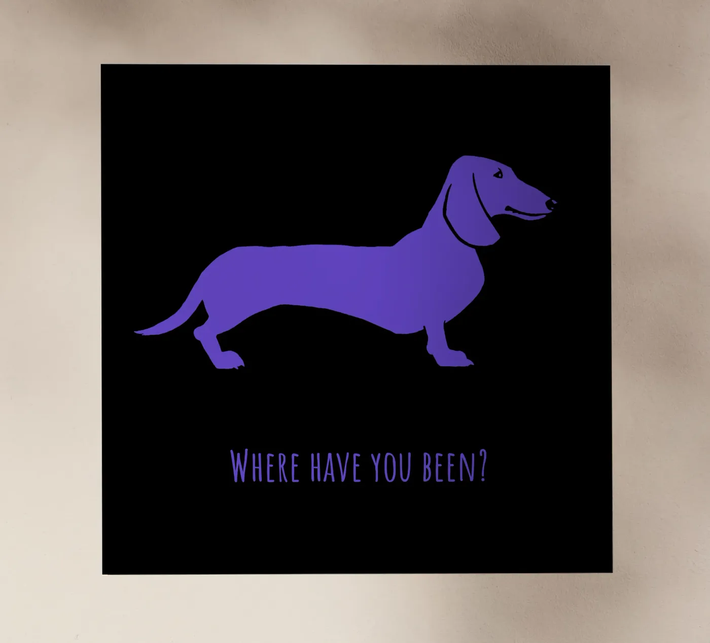 Teckel backlit folie van Pop dogs