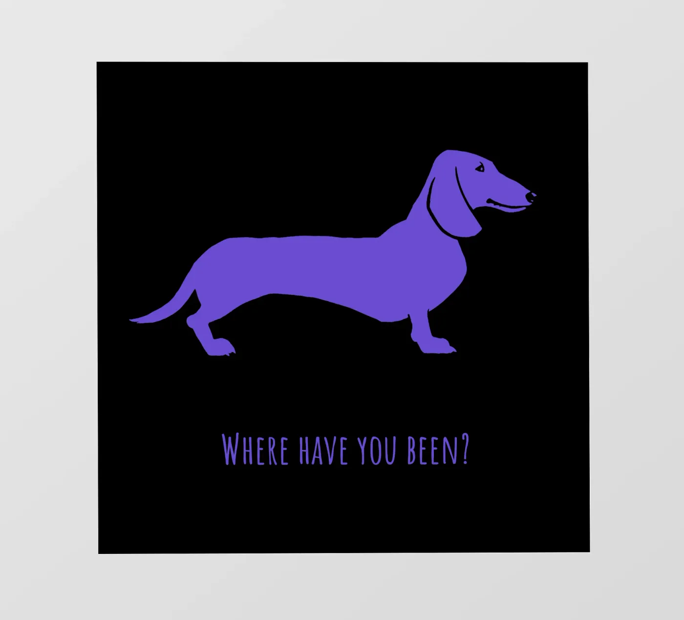 Teckel backlit folie van Pop dogs