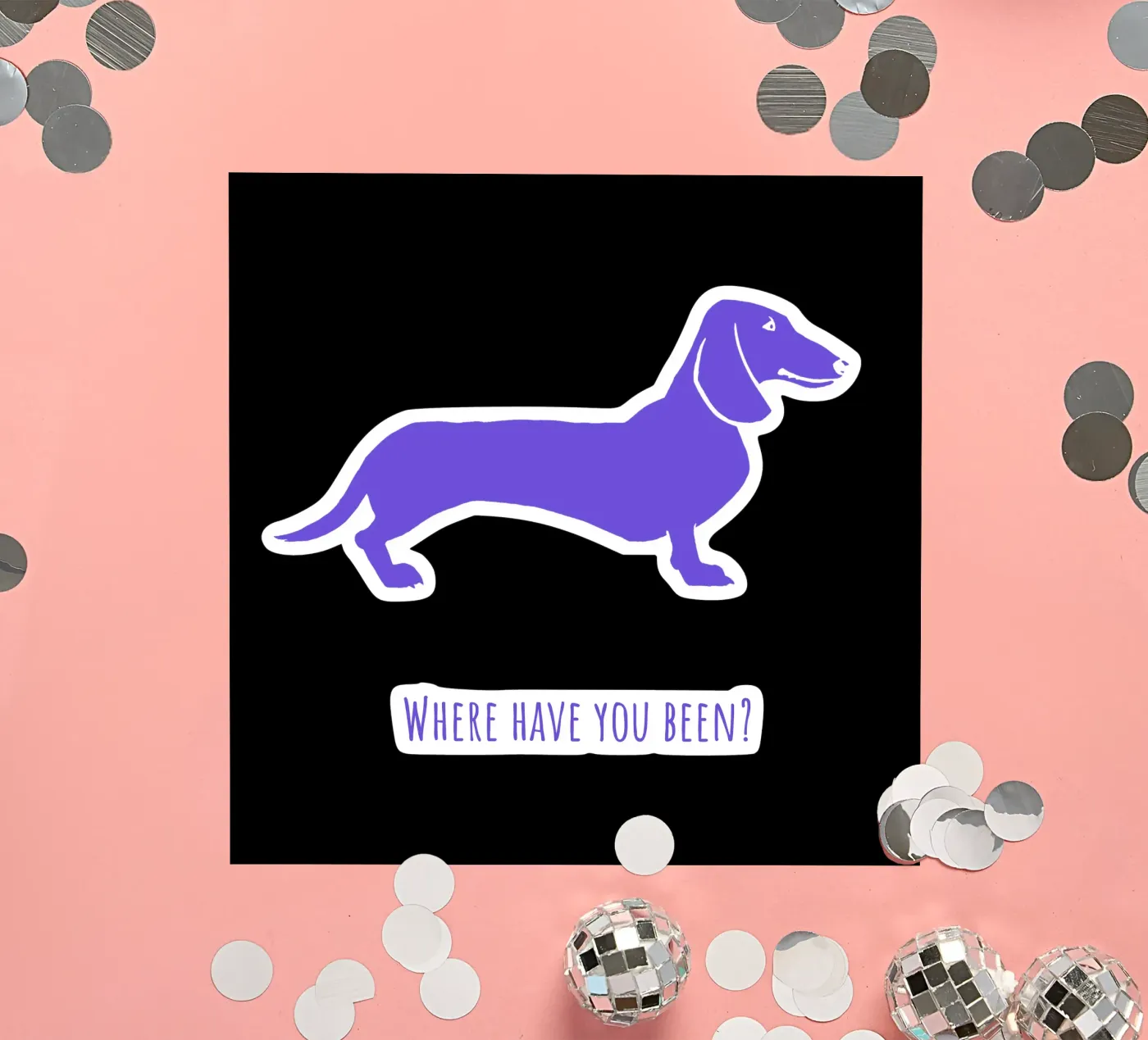 Dachshund sticker van Pop dogs