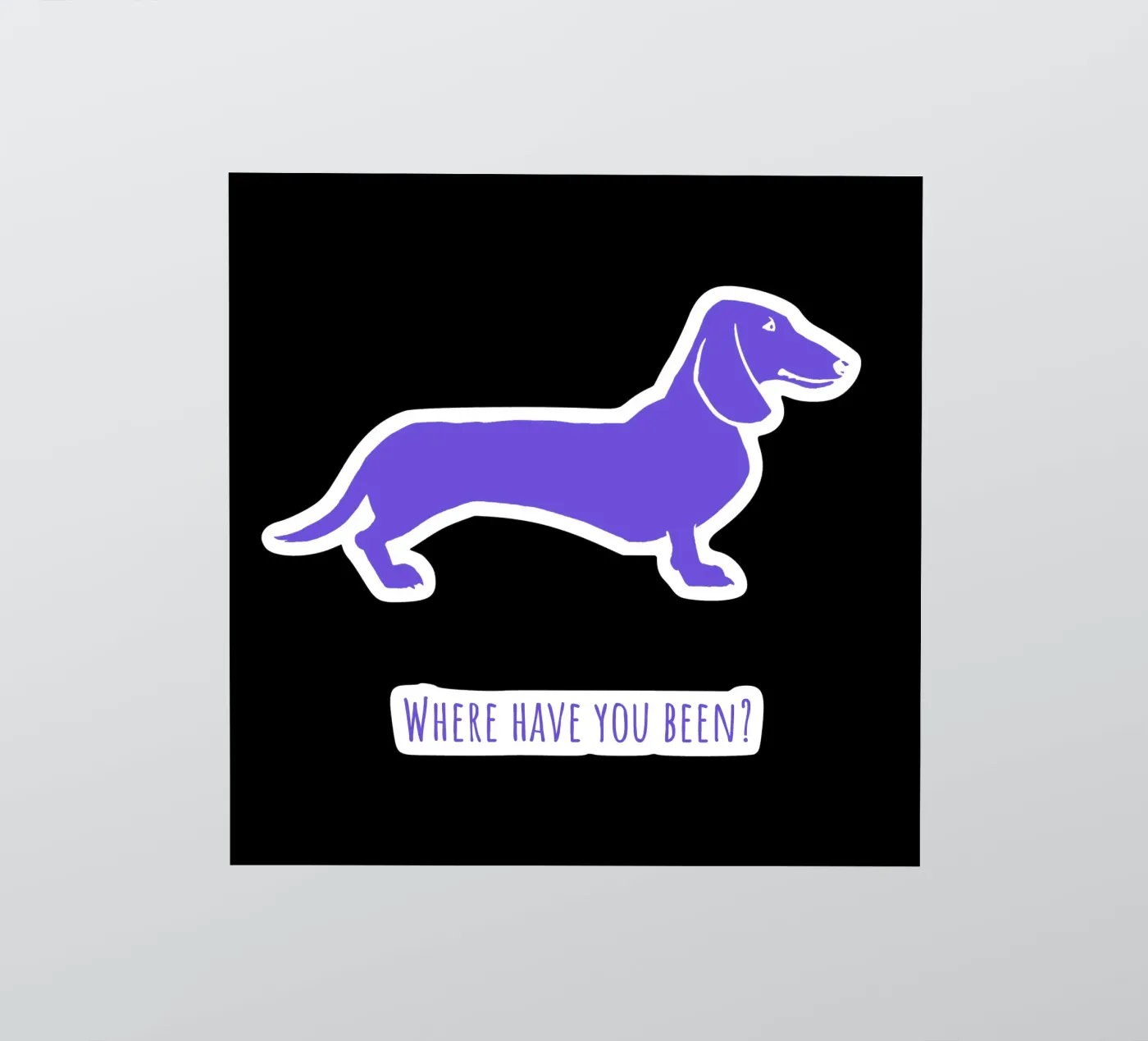 Dachshund sticker van Pop dogs