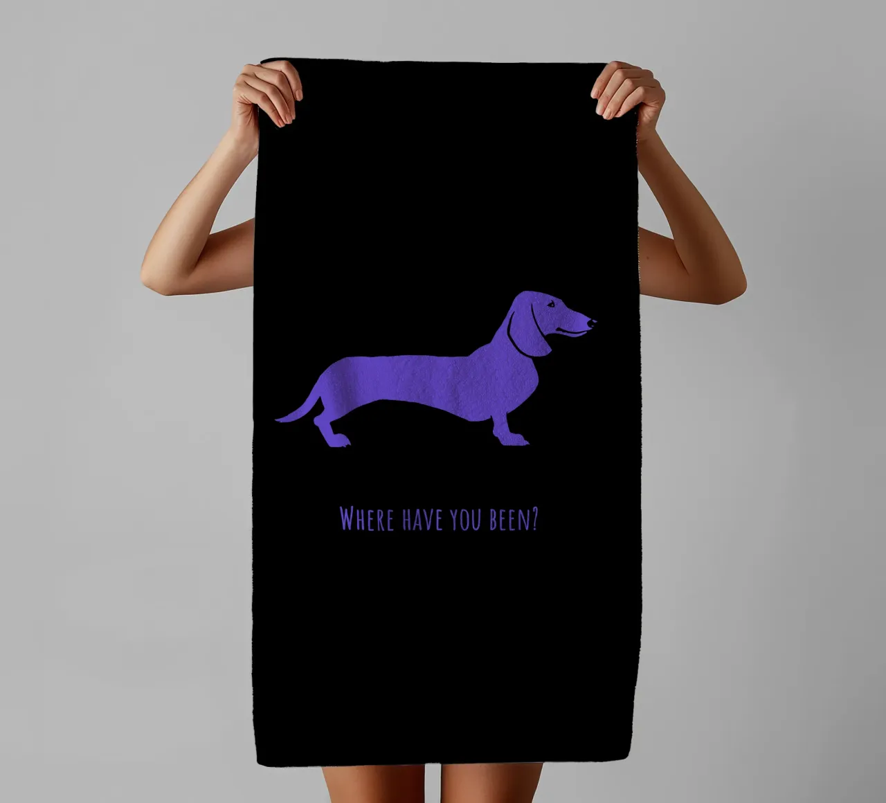 Teckel badhanddoek van Pop dogs