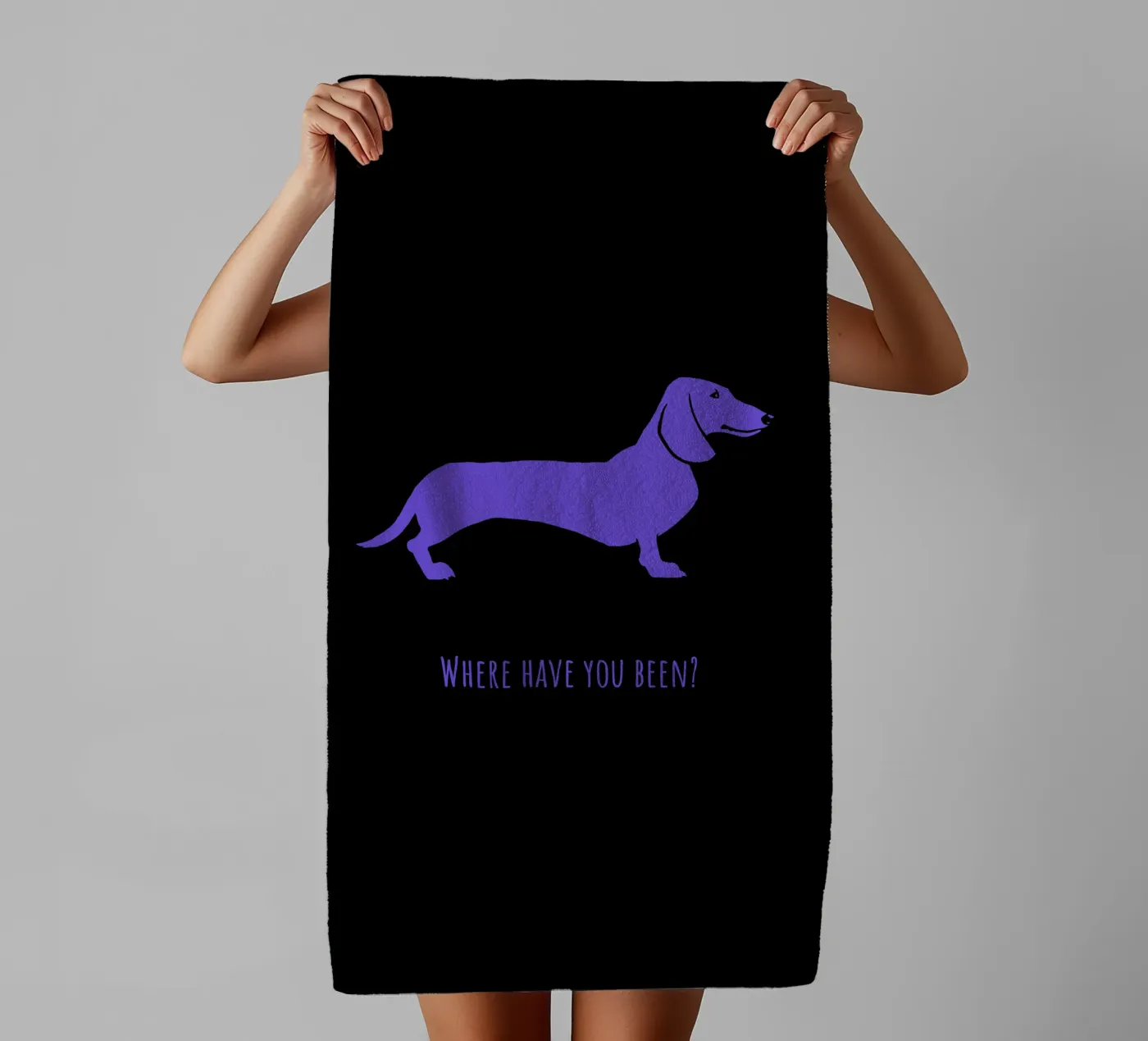 Teckel badhanddoek van Pop dogs