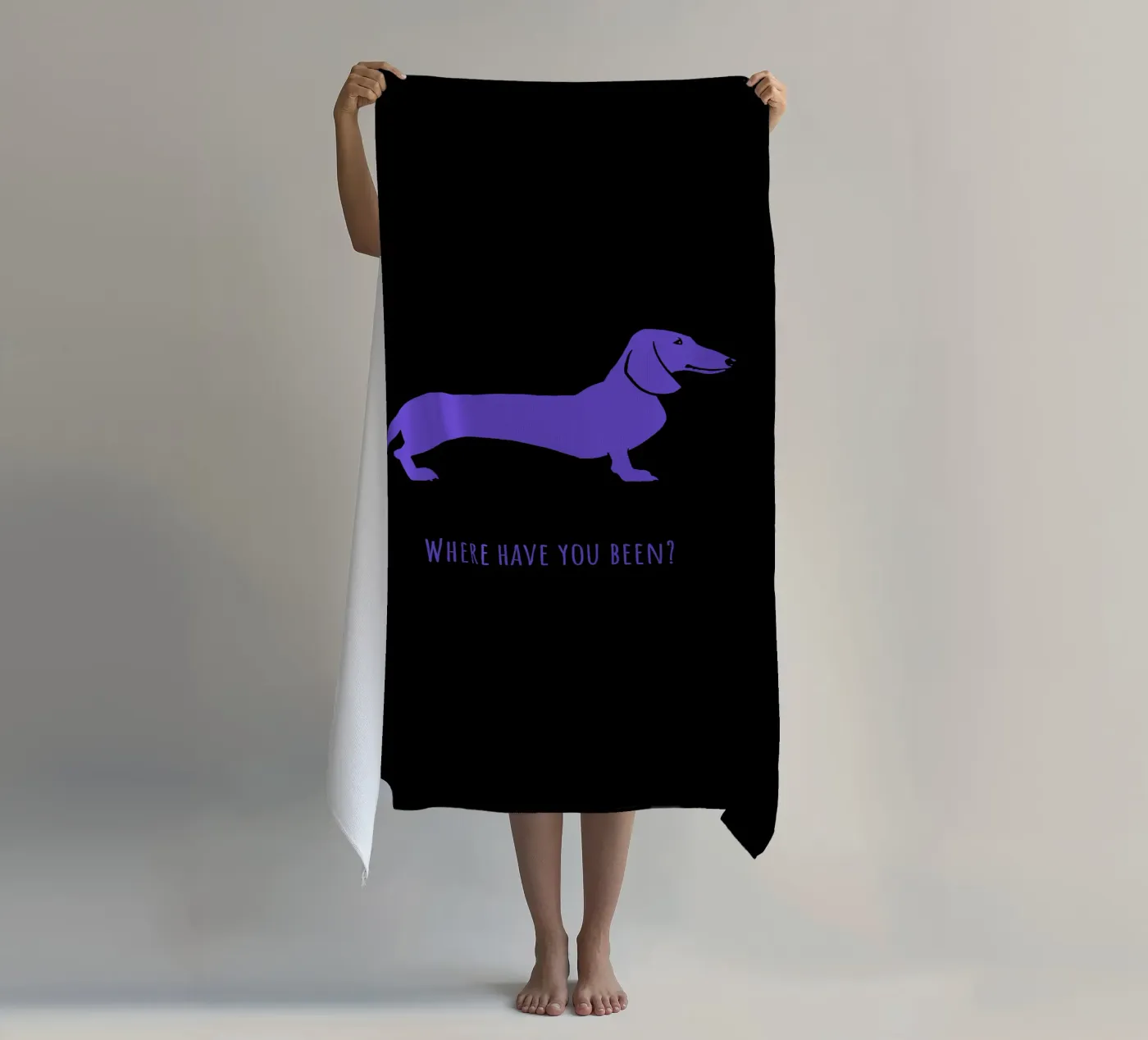 Teckel strandhanddoek van Pop dogs