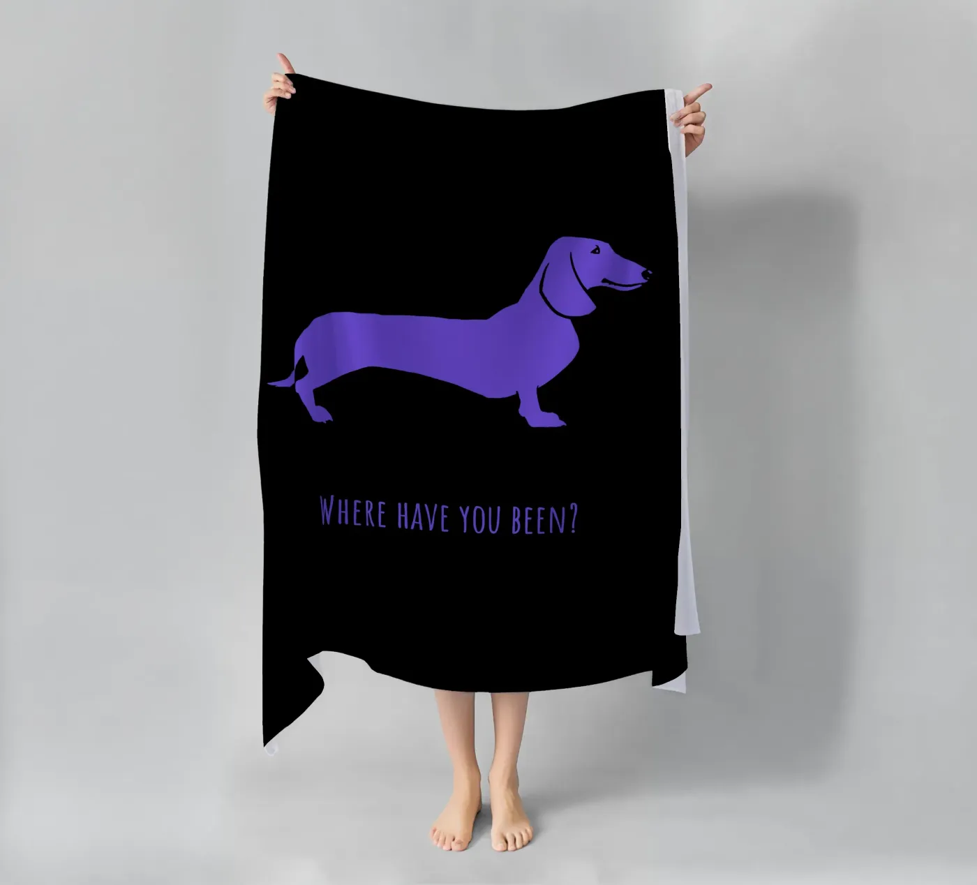 Teckel strandhanddoek van Pop dogs
