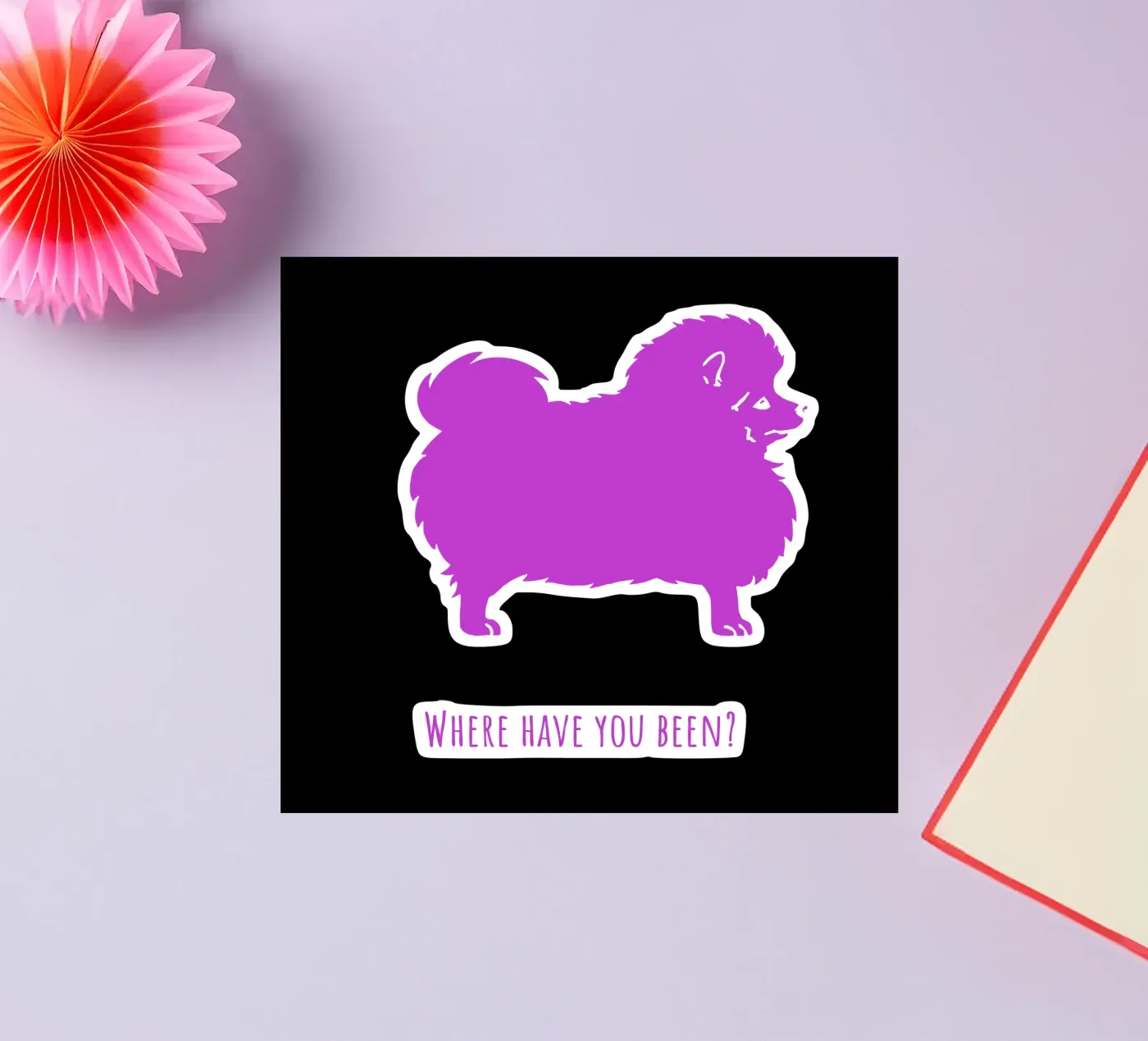 Small spitz sticker by Pop dogs